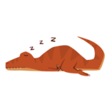 Sleeping dinosaur