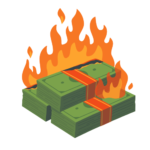 Burning money